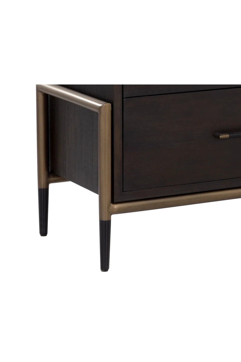 Luxury Modern Brown Acacia 7-Drawer Dresser European Style for Villa