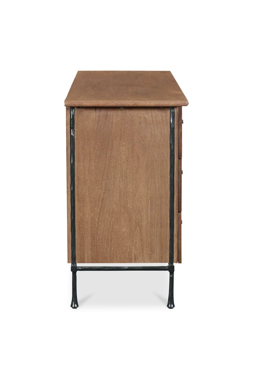 Luxury Modern Brown Acacia Wood 6-Drawer Dresser European Style for Villa