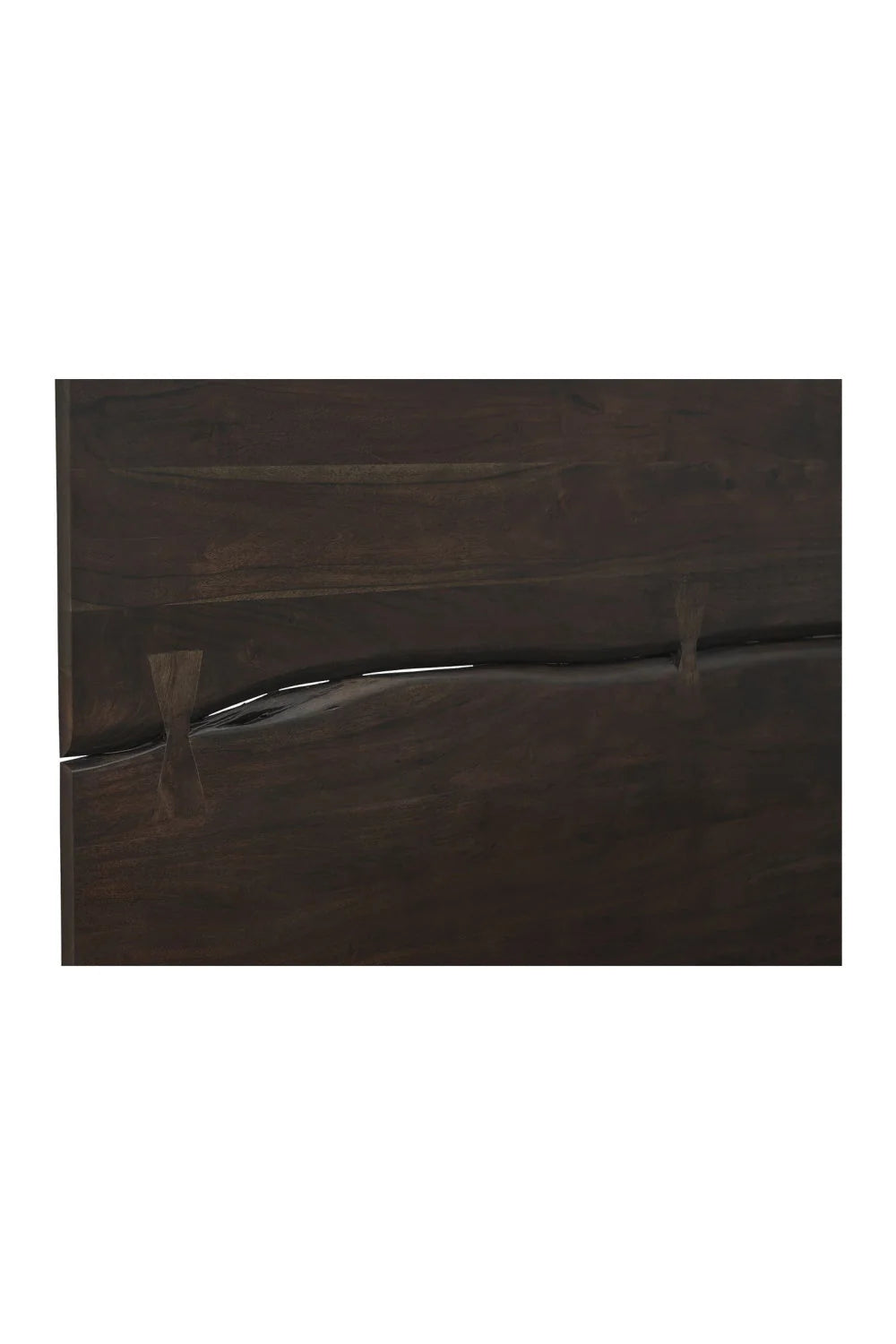 Luxury Modern Brown Acacia Wood Bed European Style for Villa