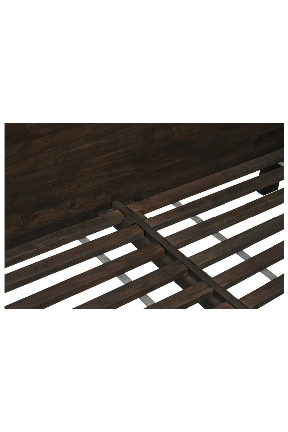 Luxury Modern Brown Acacia Wood Bed European Style for Villa
