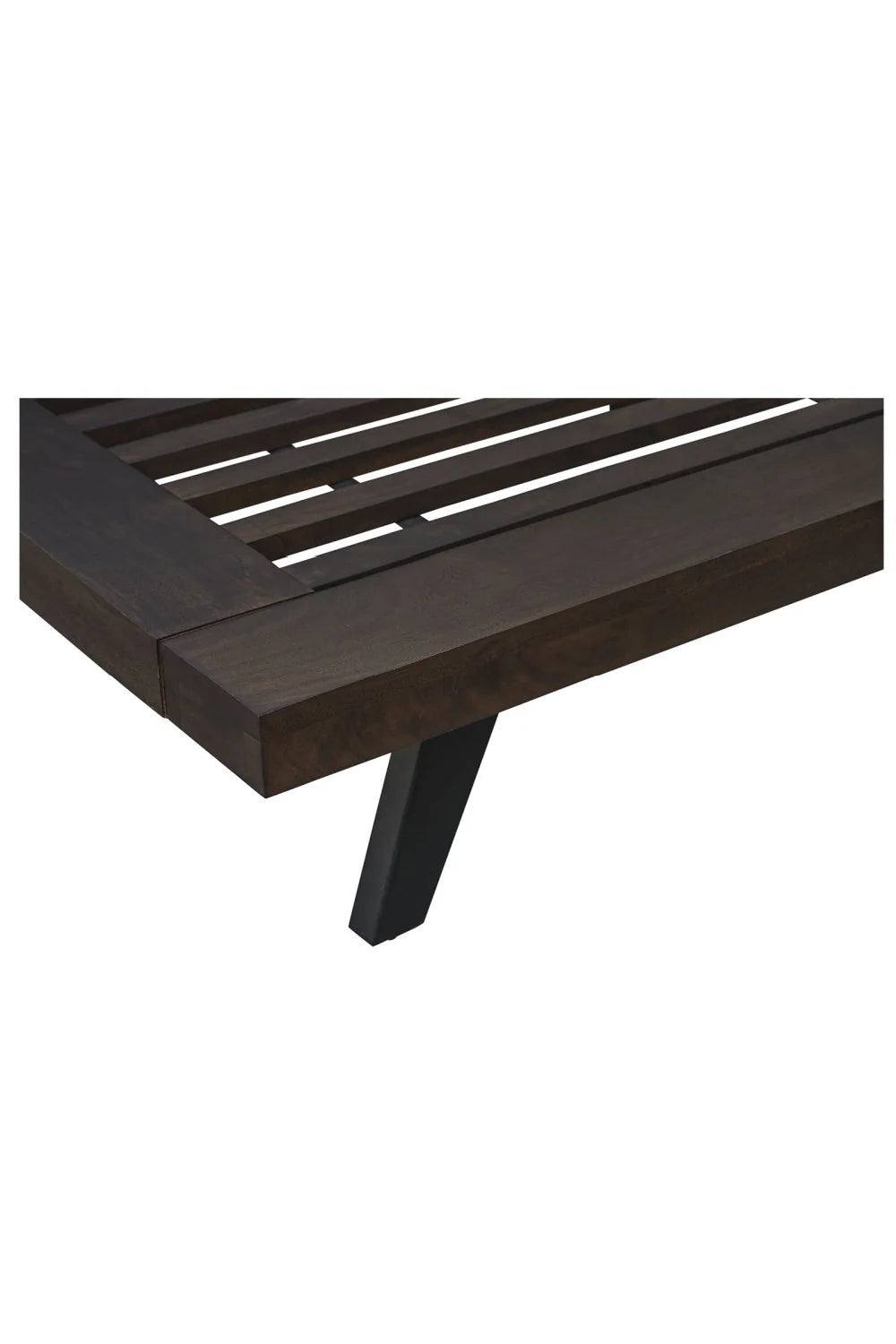 Luxury Modern Brown Acacia Wood Bed European Style for Villa