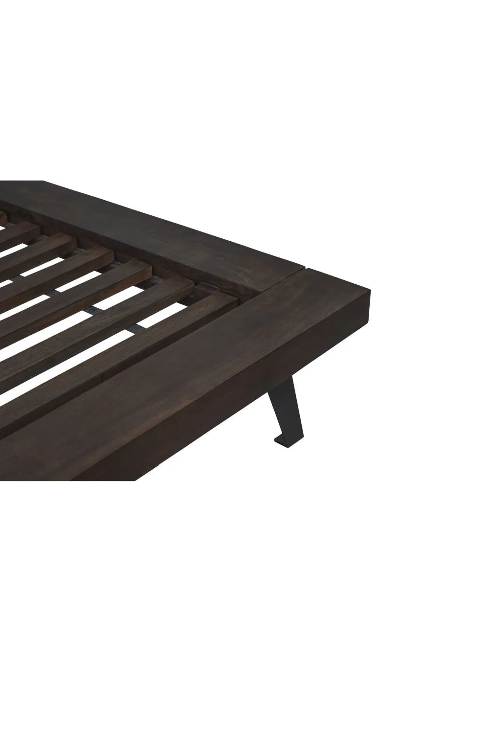 Luxury Modern Brown Acacia Wood Bed European Style for Villa