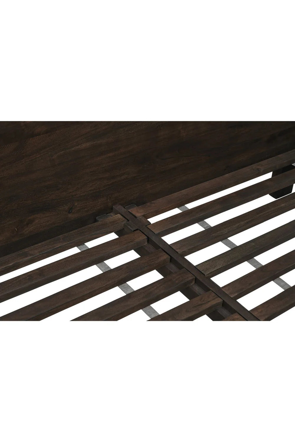 Luxury Modern Brown Acacia Wood Bed European Style for Villa