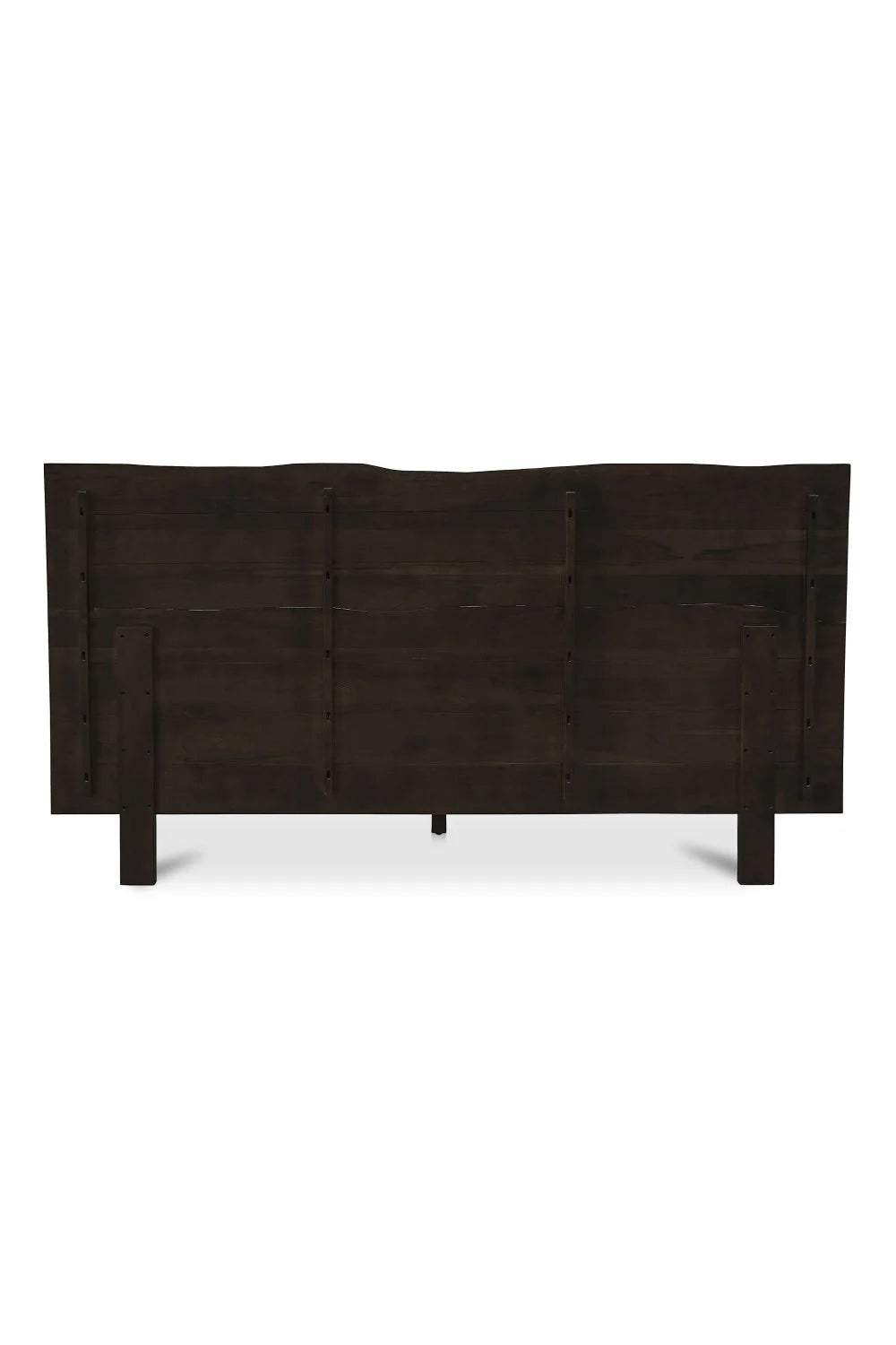 Luxury Modern Brown Acacia Wood Bed European Style for Villa