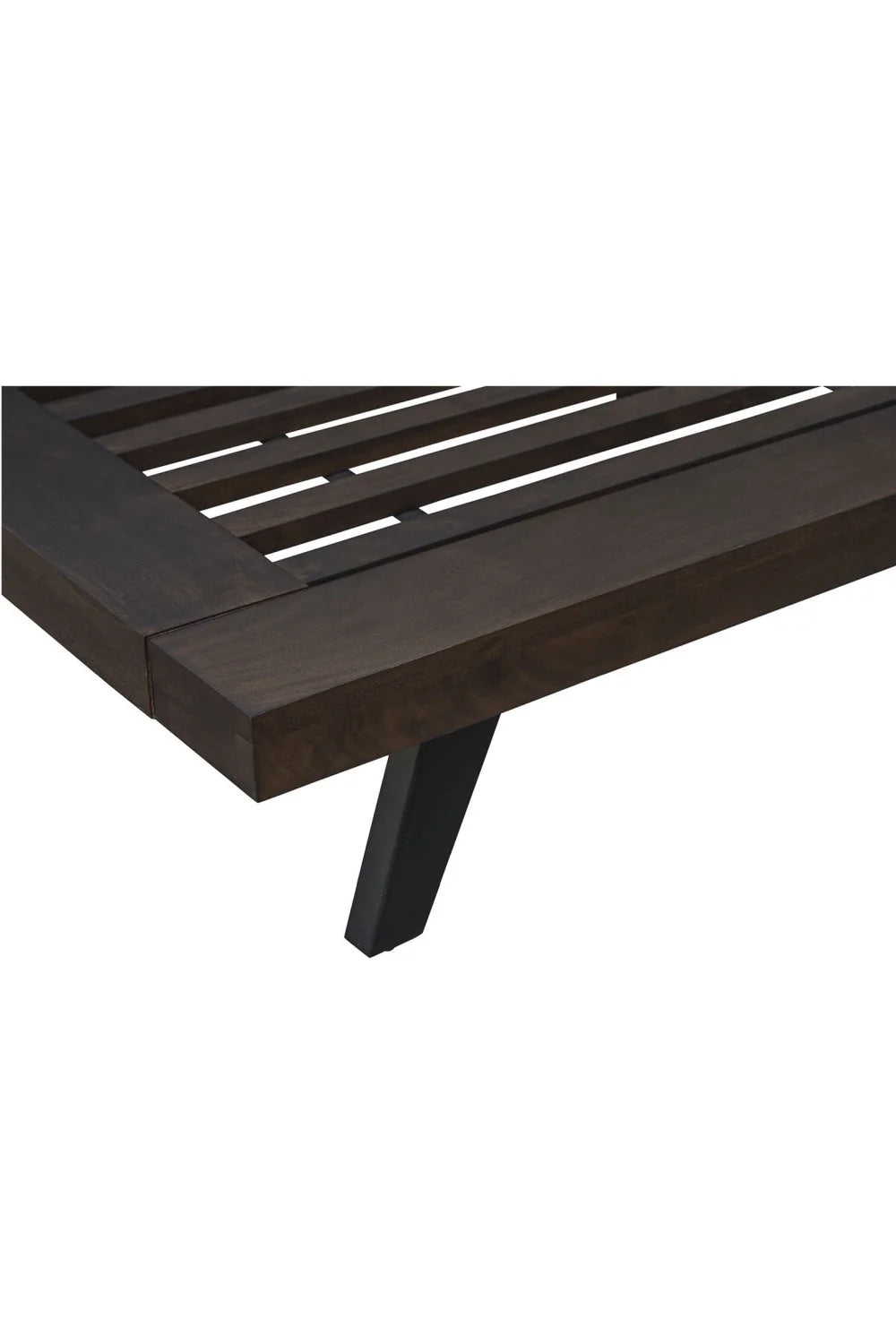 Luxury Modern Brown Acacia Wood Bed European Style for Villa