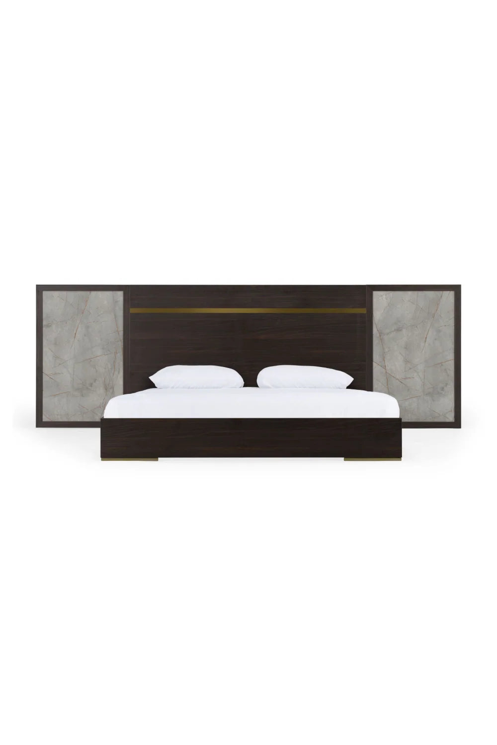 Luxury Modern Brown Eucalyptus Bed European Style for Villa