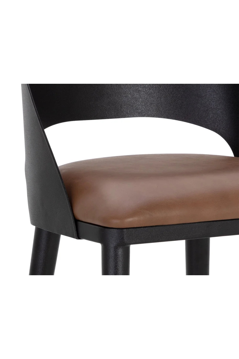 Luxury Modern Brown Leather Bar Stool European Style for Villa