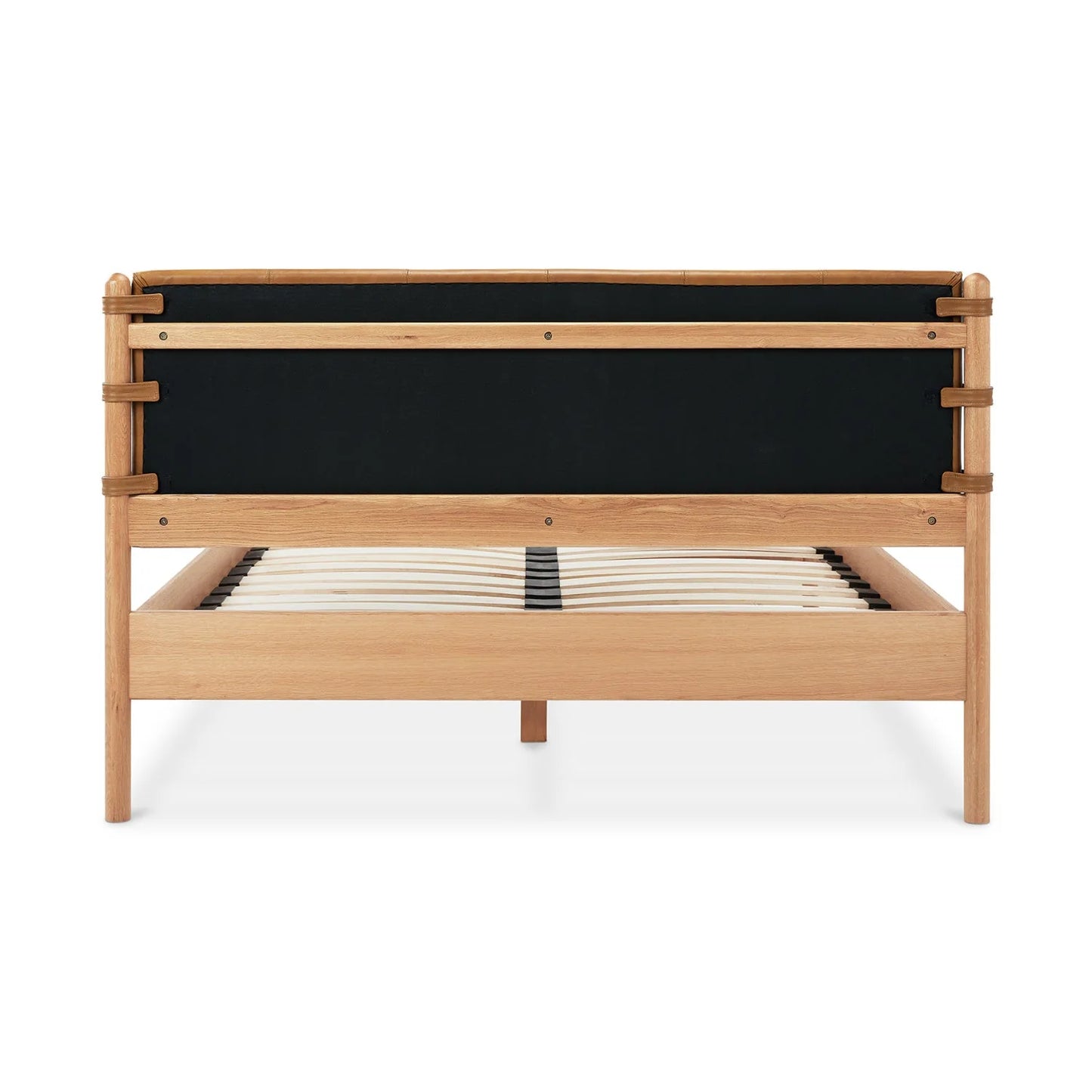 Luxury Modern Brown Leather Bed European Style for Villa