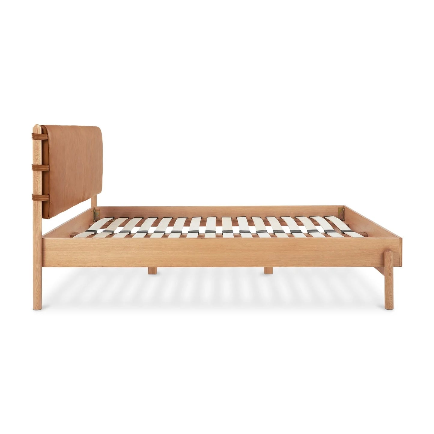 Luxury Modern Brown Leather Bed European Style for Villa