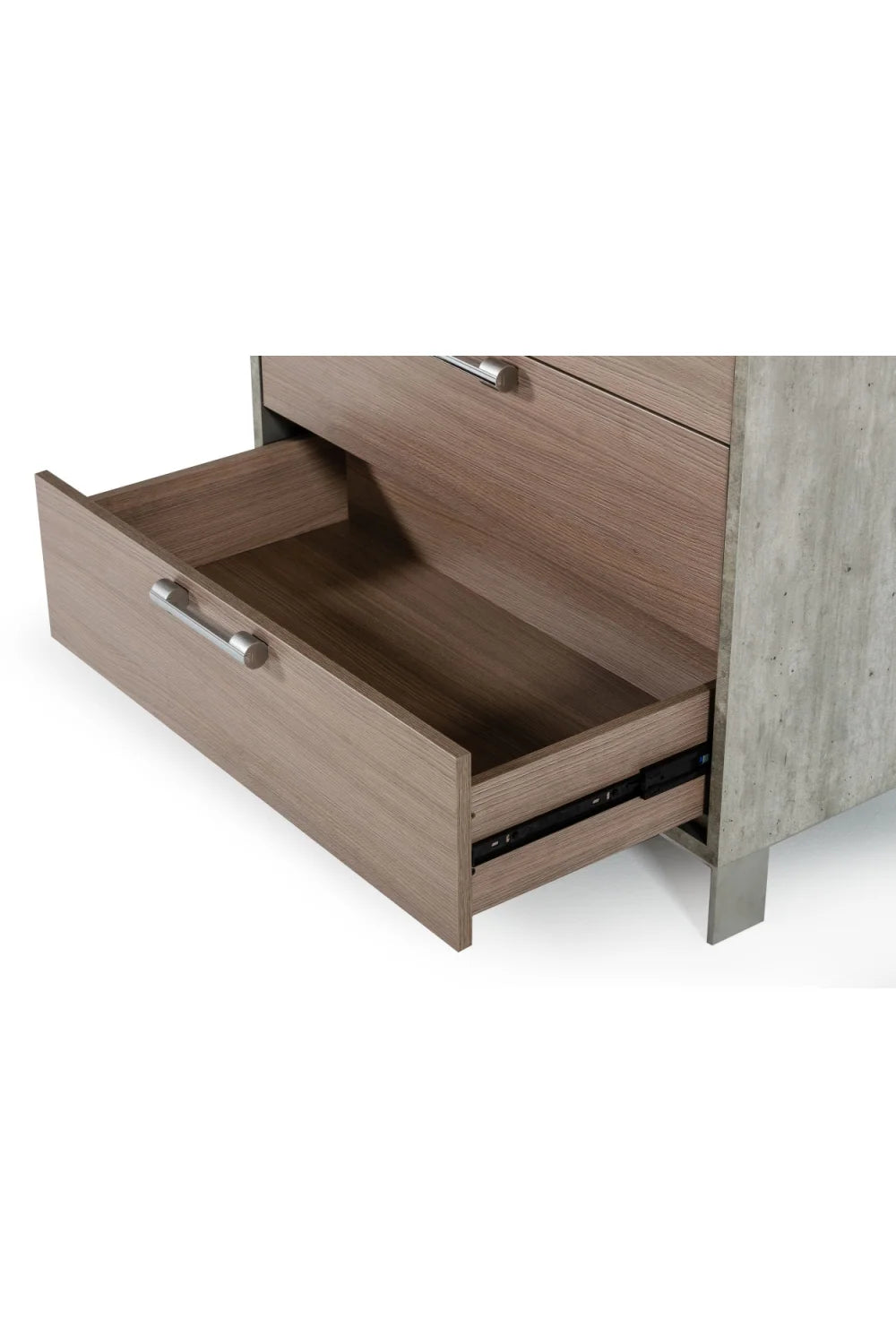 Luxury Modern Brown Oak 5-Drawer Chest European Style for Villa