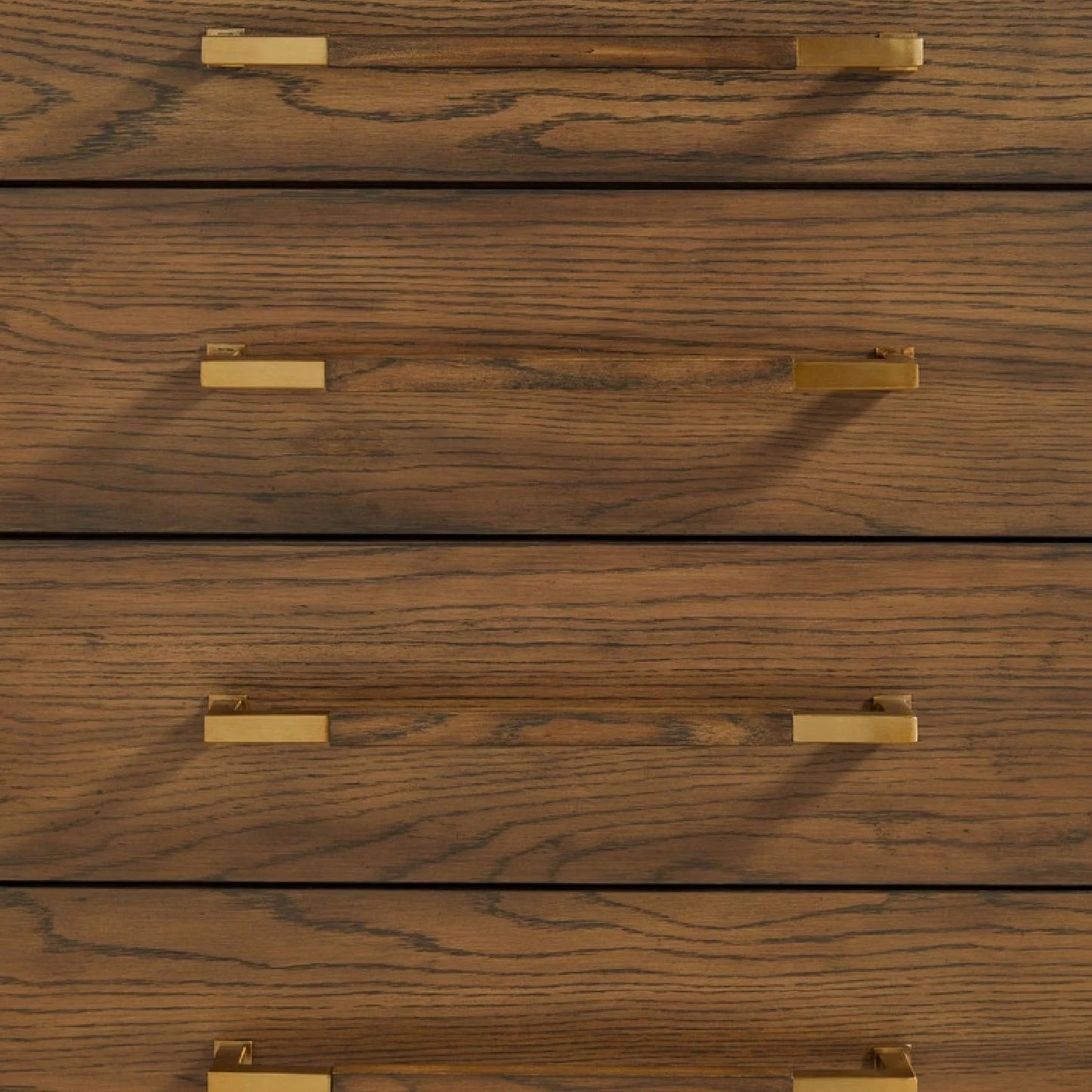 Luxury Modern Brown Oak 8-Drawer Dresser European Style for Villa