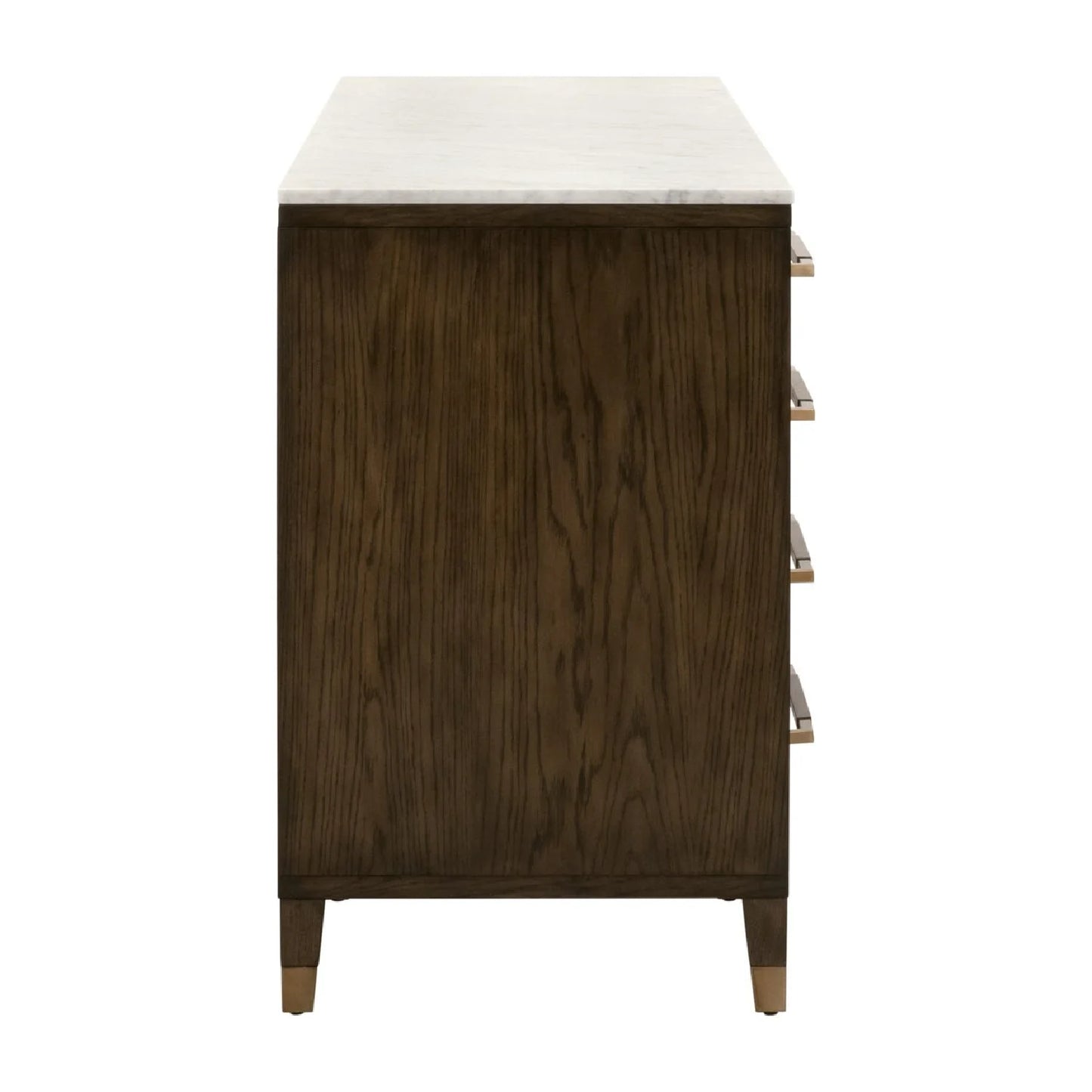 Luxury Modern Brown Oak 8-Drawer Dresser European Style for Villa