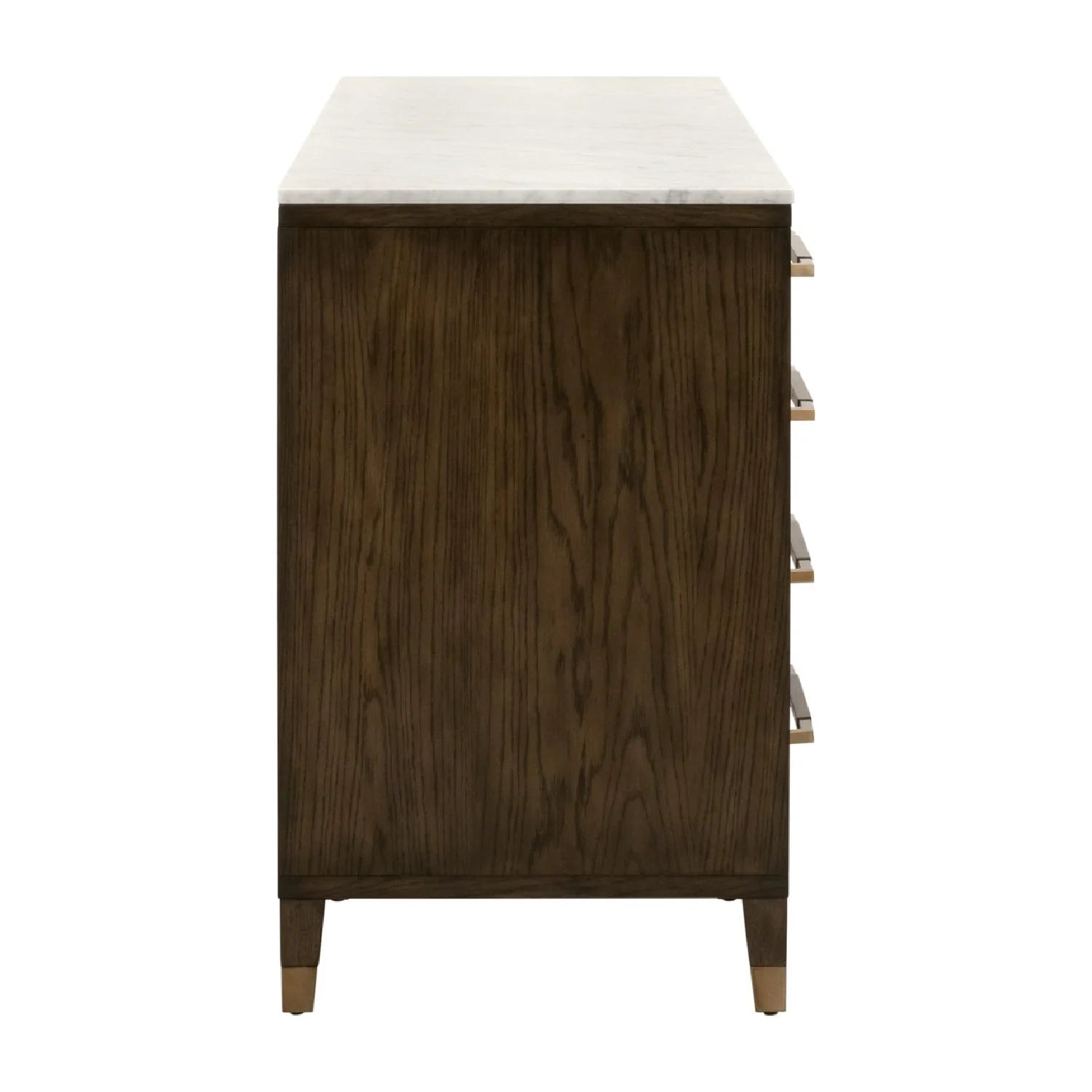 Luxury Modern Brown Oak 8-Drawer Dresser European Style for Villa