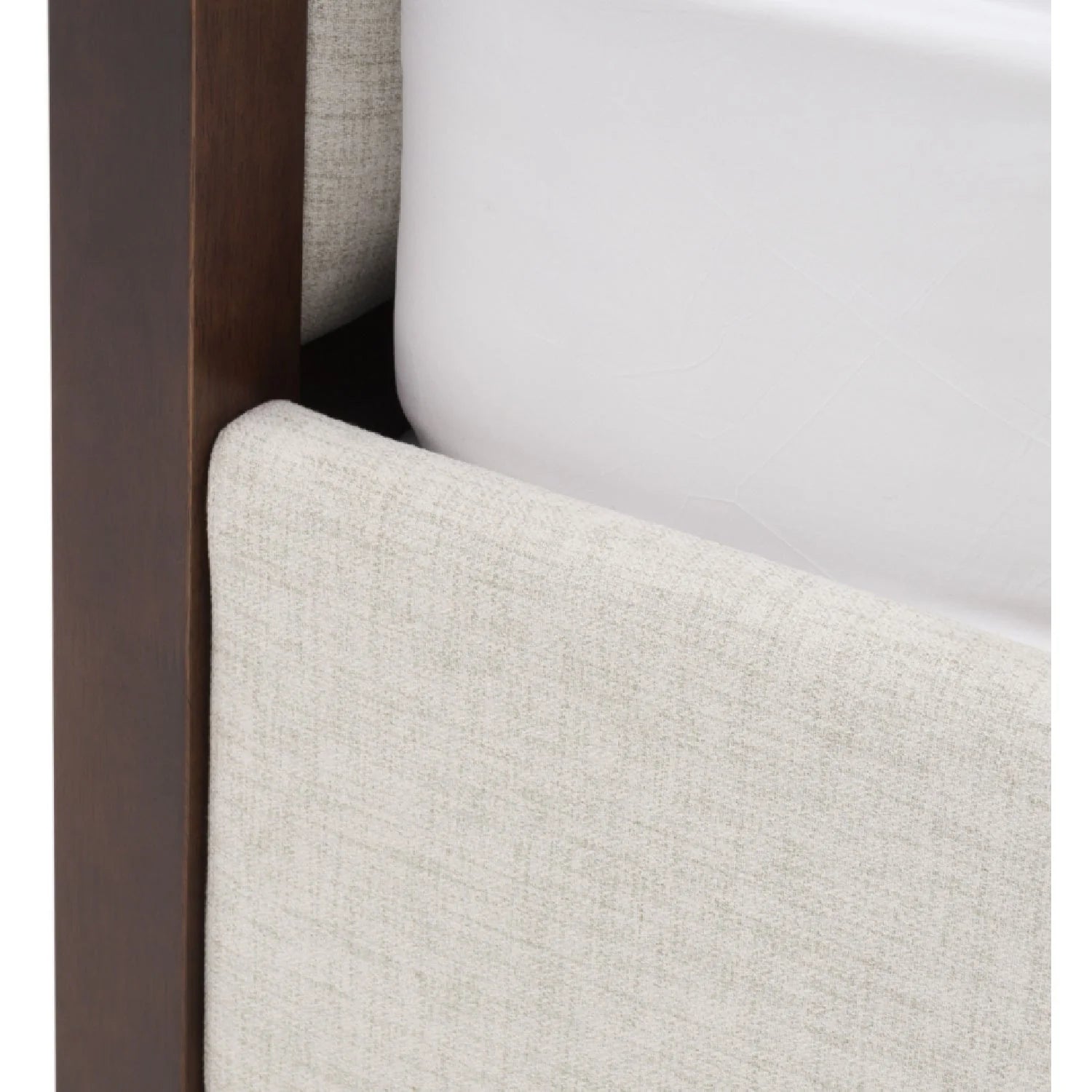 Luxury Modern Brown Oak Canopy Bed European Style for Villa
