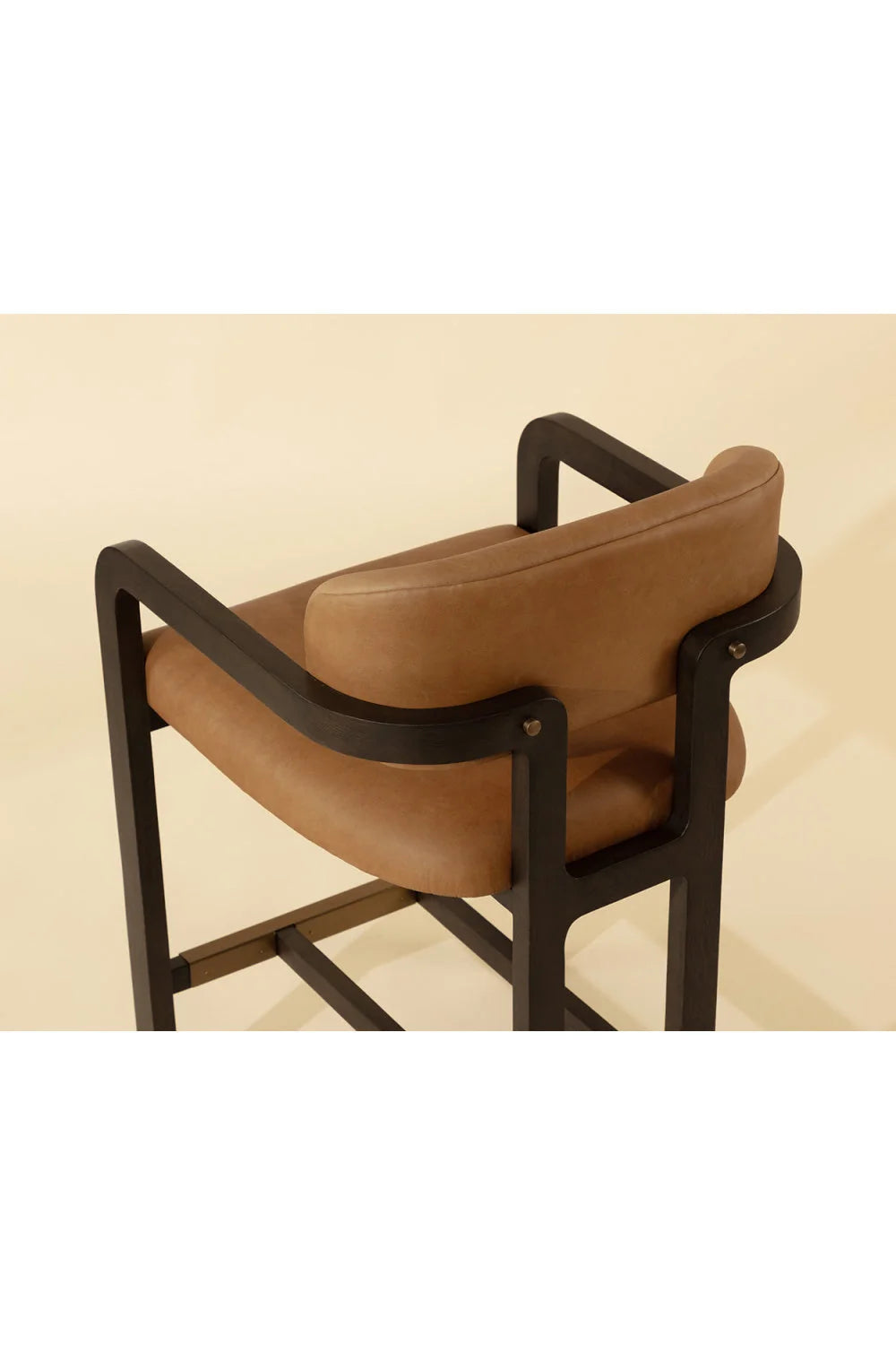 Luxury Modern Brown Oak Counter Stool European Style for Villa