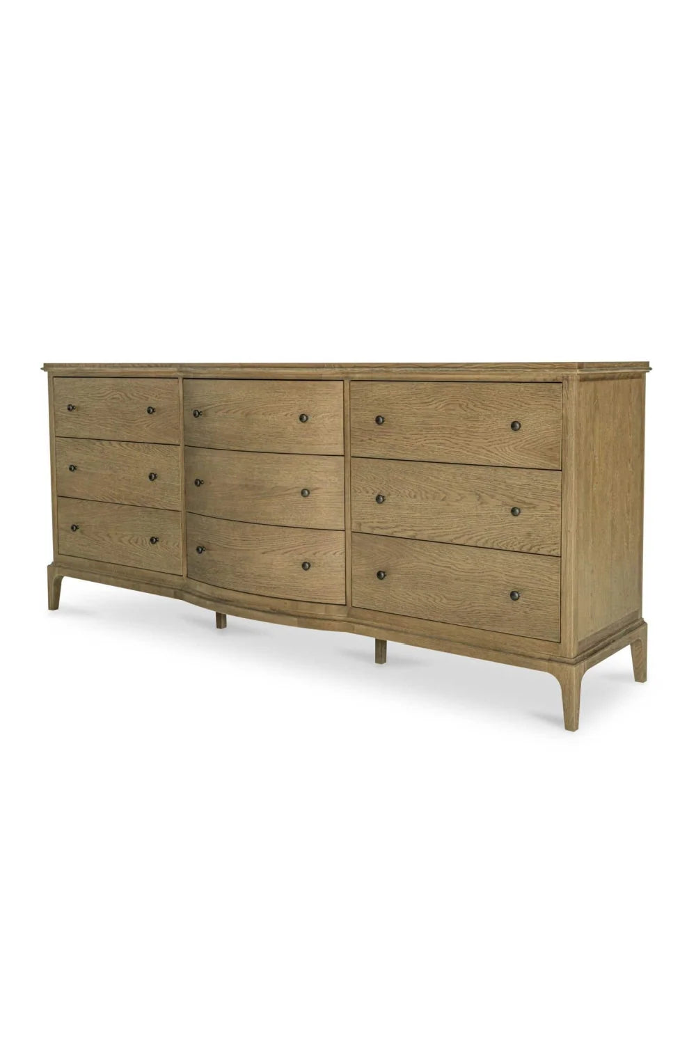 Luxury Modern Brown Oak Dresser European Style for Villa