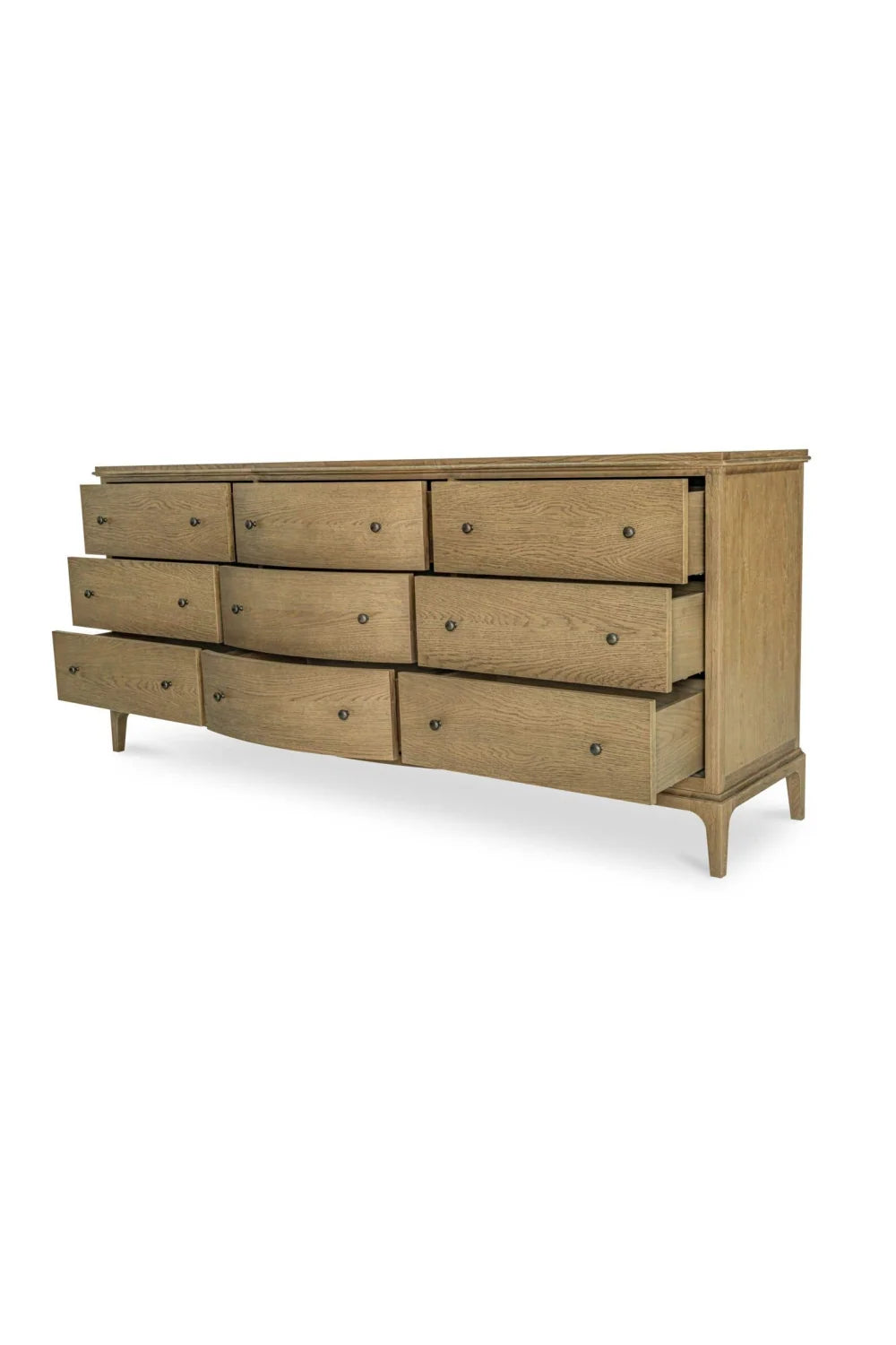 Luxury Modern Brown Oak Dresser European Style for Villa