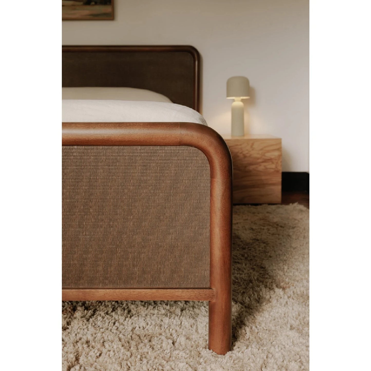 Luxury Modern Brown Tatami Bed European Style for Villa