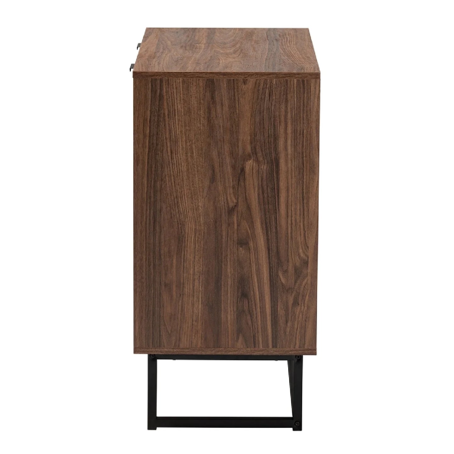 Luxury Modern Brown Wood 2-Door Cabinet European Style for Villa