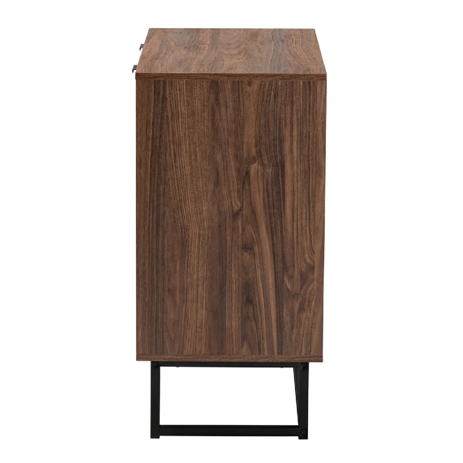 Luxury Modern Brown Wood 2-Door Cabinet European Style for Villa