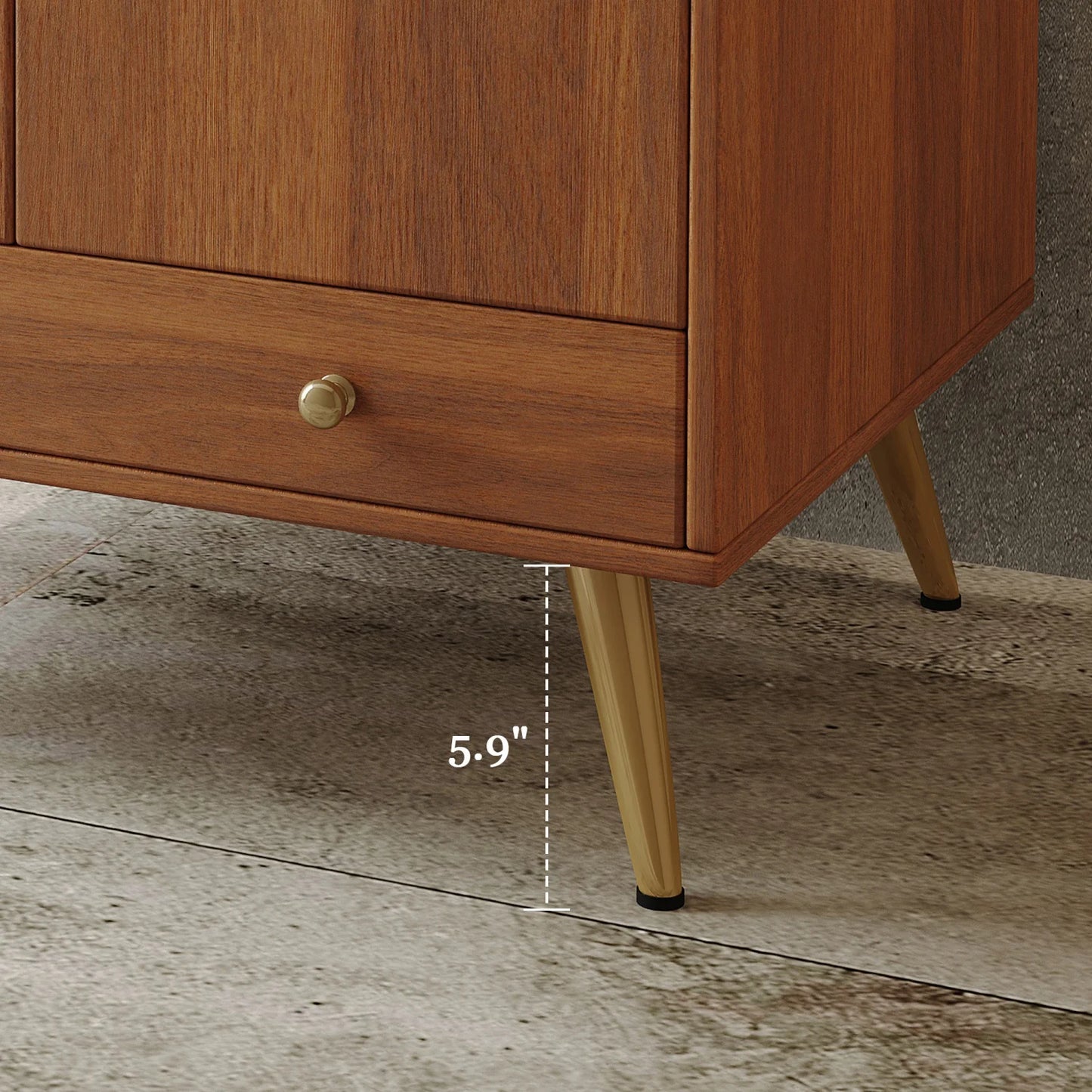 Luxury Modern Brown Wood Bathroom Vanity European Style for Villa