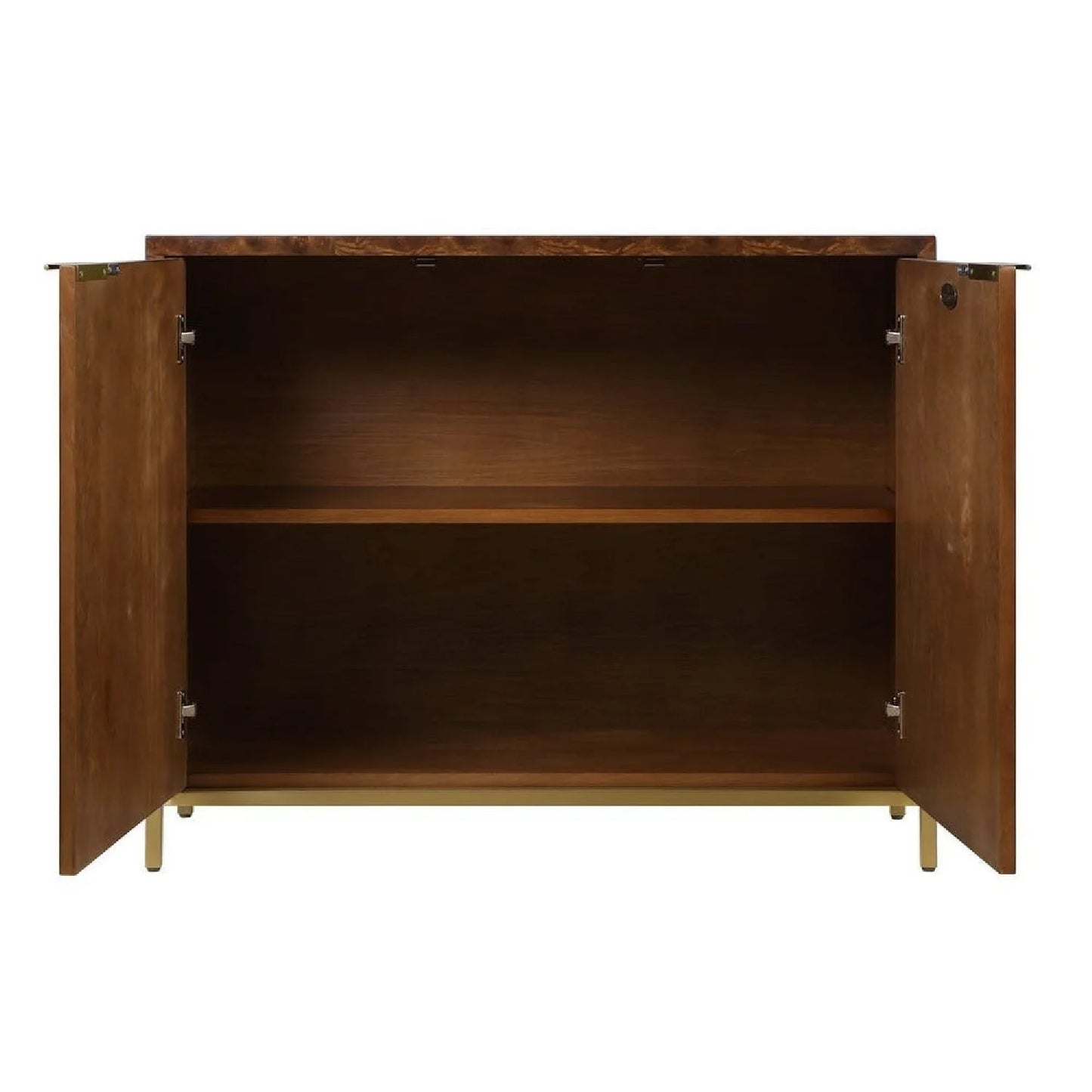 Luxury Modern Burl Wood 2-Door Cabinet European Style for Villa