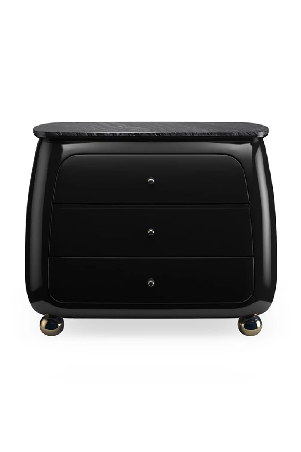 Luxury Modern Cabochon 3-Drawer Nightstand European Style for Villa