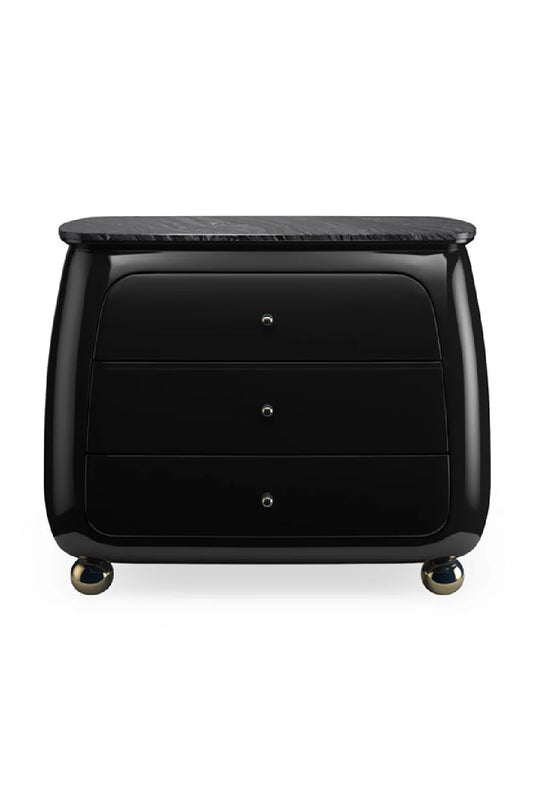 Luxury Modern Cabochon 3-Drawer Nightstand European Style for Villa