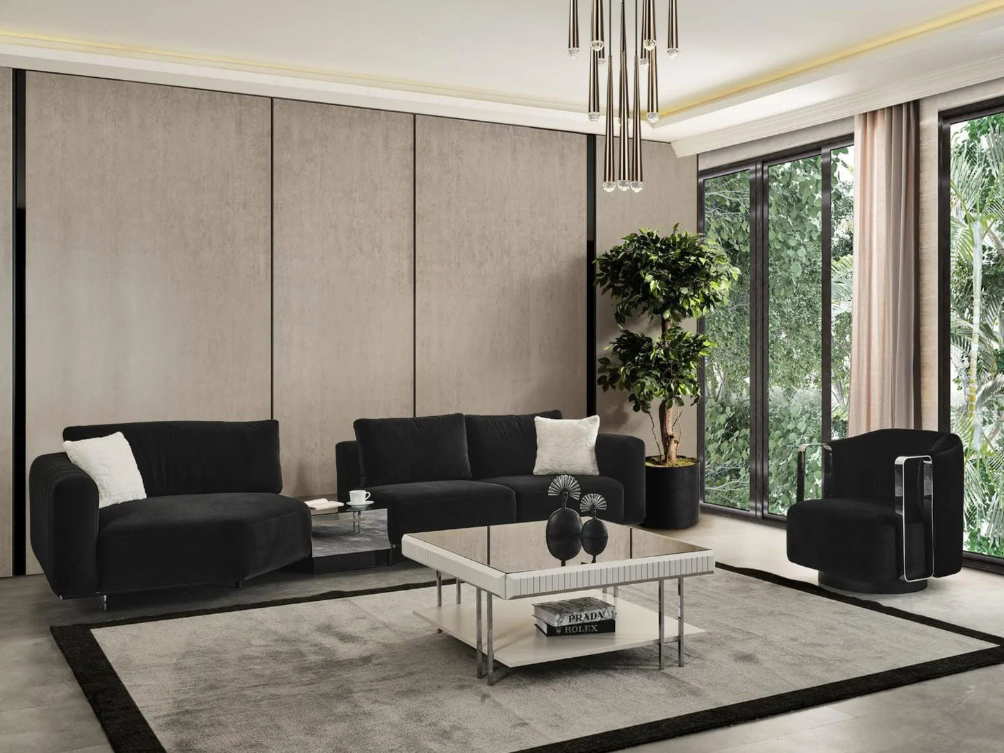 Luxury Modern Caiden Accent Chair European Style for Villa