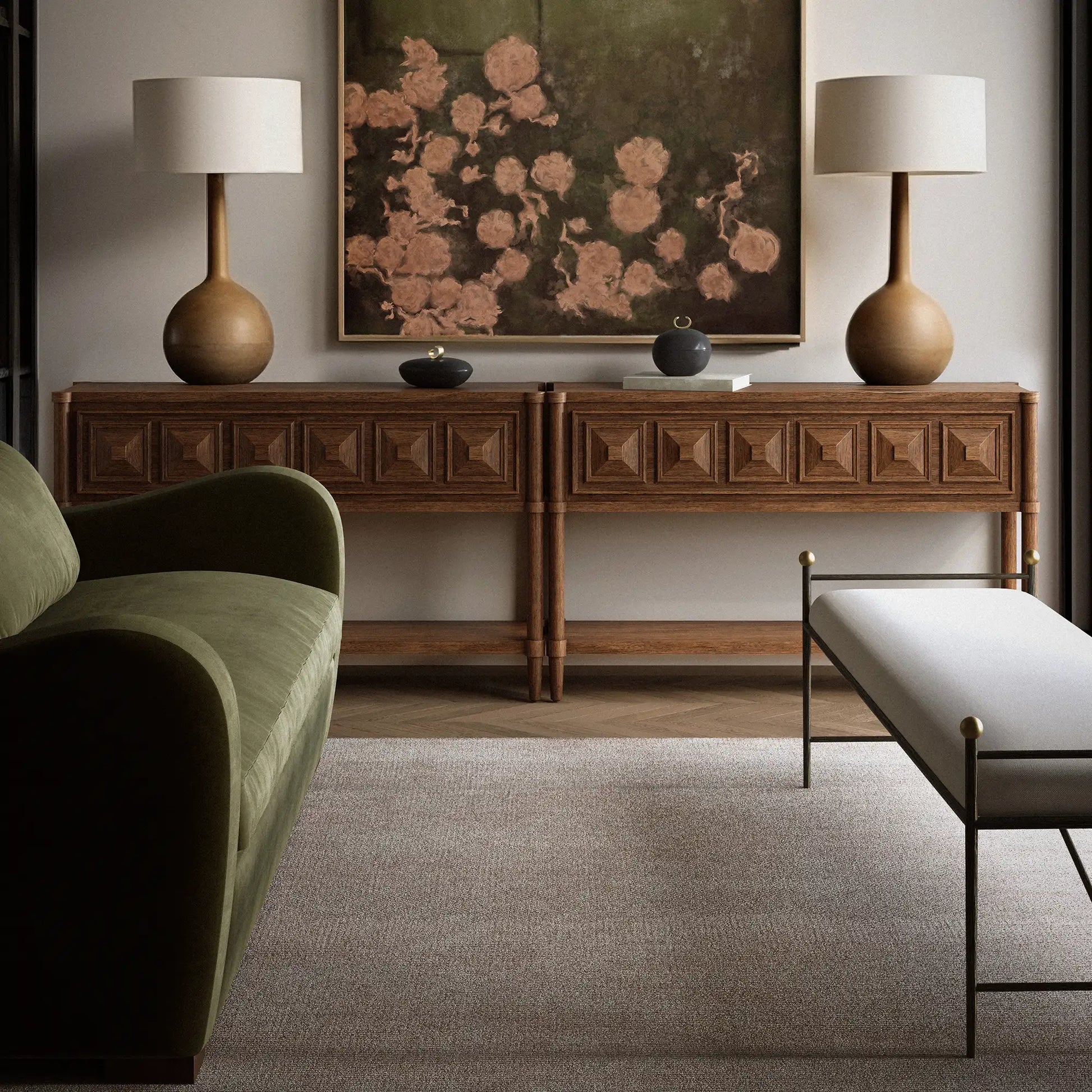 Luxury Modern Cambert Bench European Style for Villa