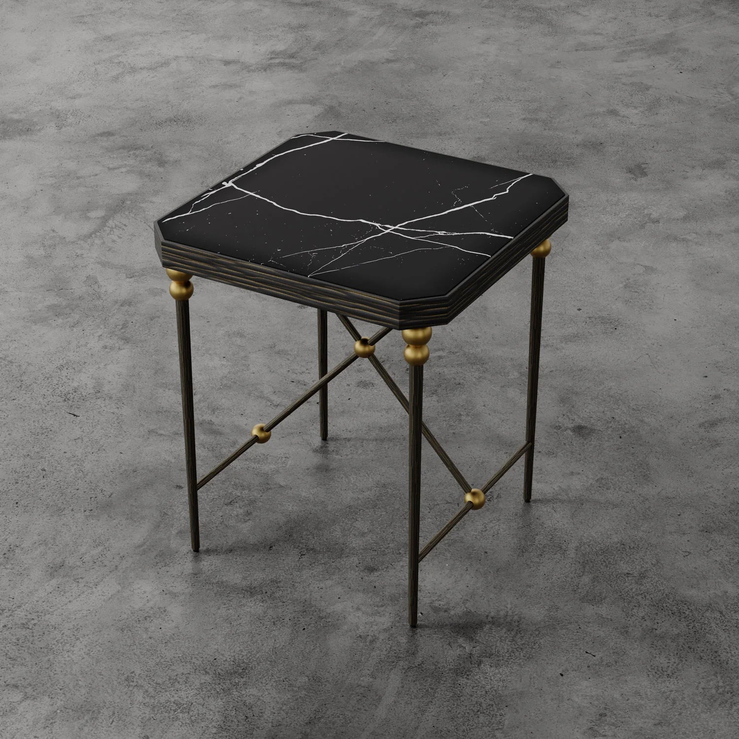 Luxury Modern Cambert Square Side Table European Style for Villa