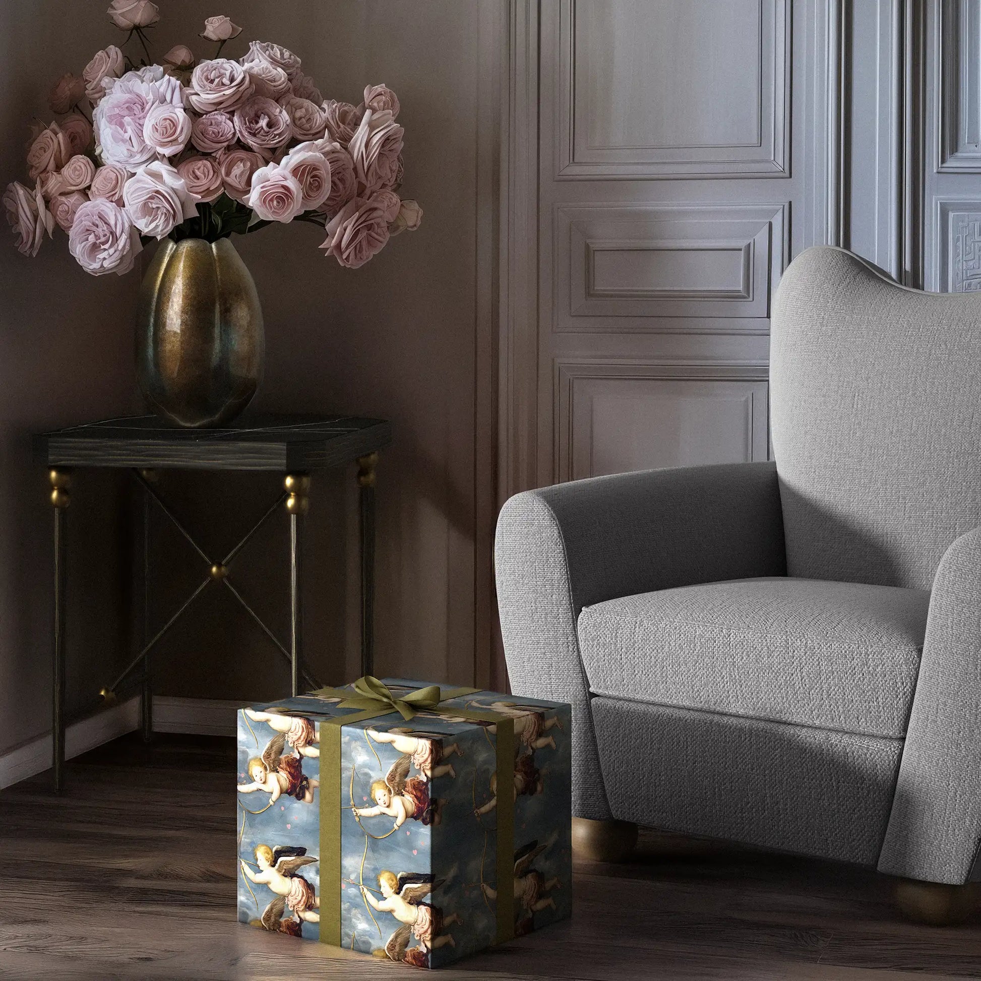 Luxury Modern Cambert Square Side Table European Style for Villa