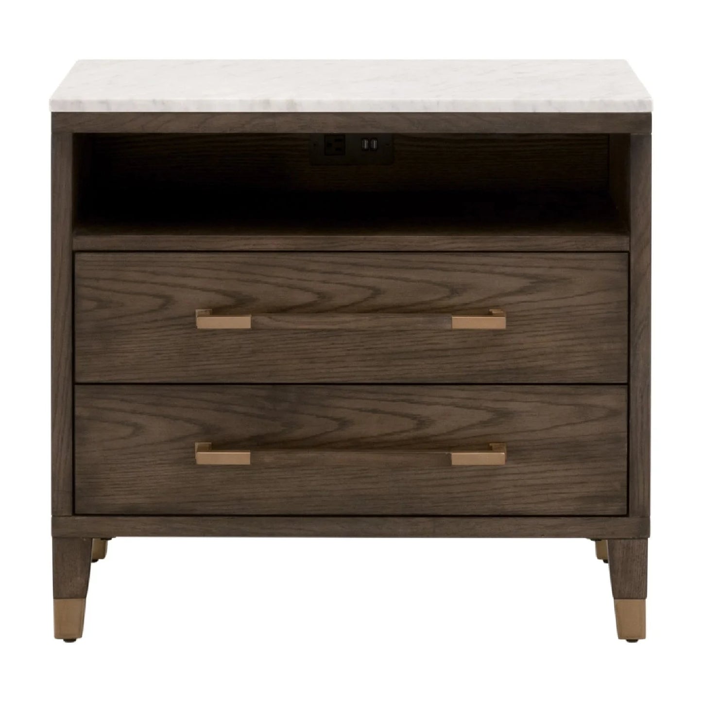 Luxury Modern Cambria 2-Drawer Nightstand European Style for Villa
