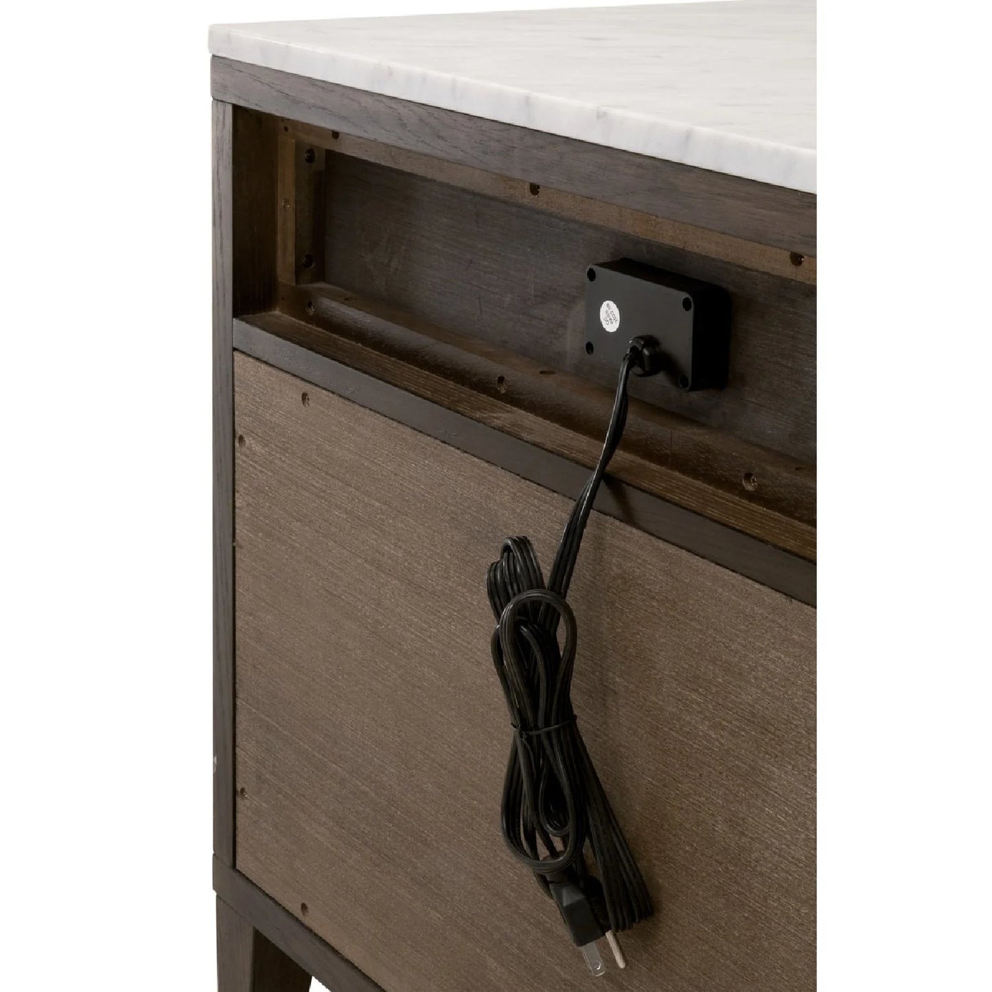 Luxury Modern Cambria 2-Drawer Nightstand European Style for Villa