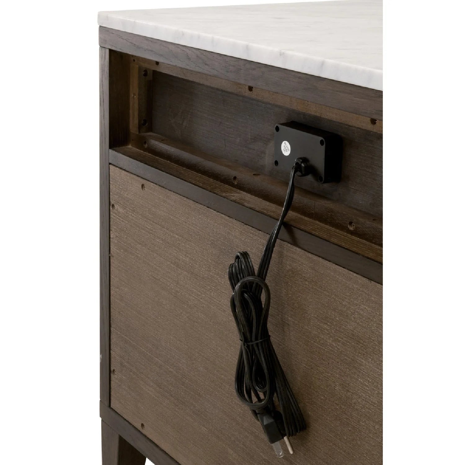 Luxury Modern Cambria 2-Drawer Nightstand European Style for Villa