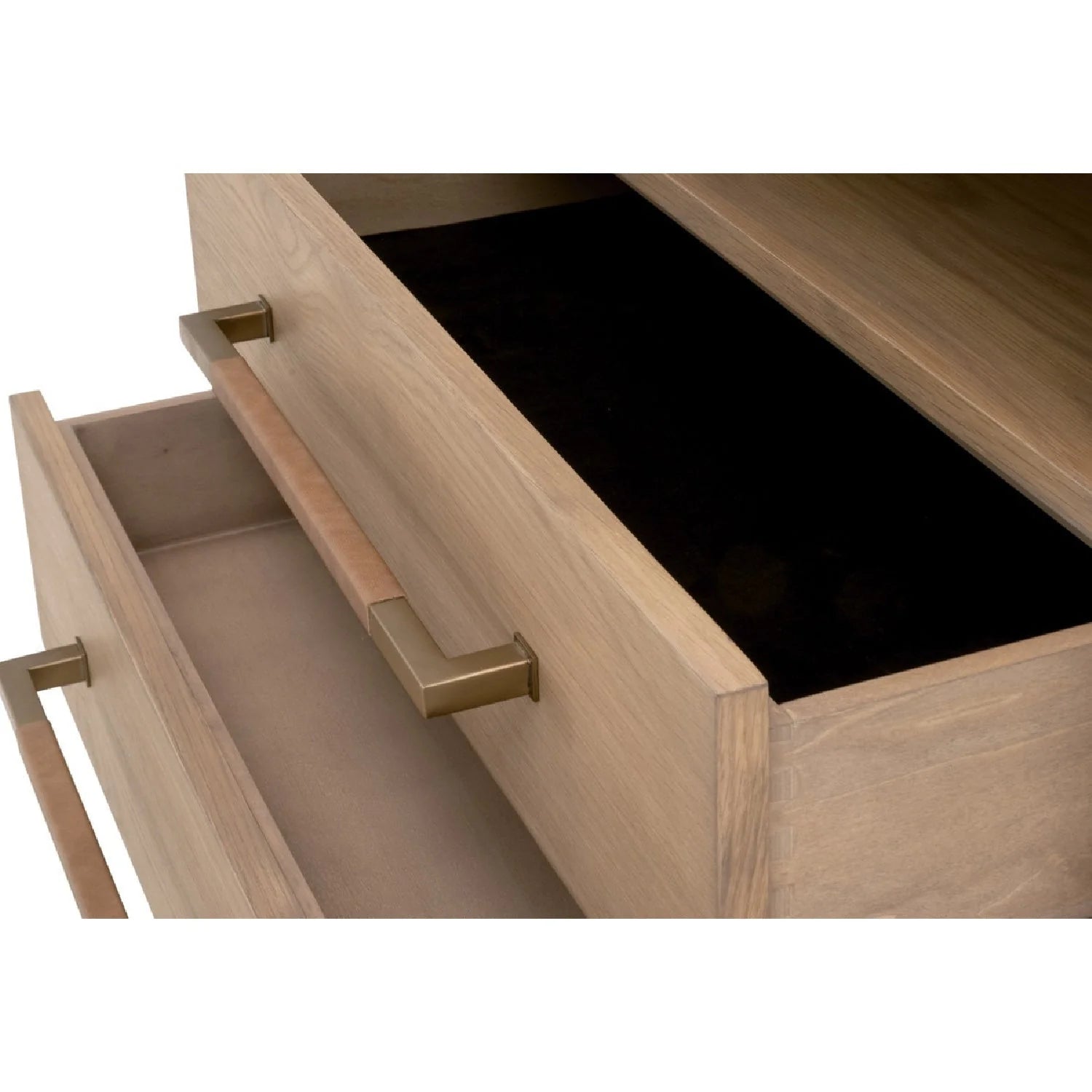Luxury Modern Cambria 2-Drawer Nightstand European Style for Villa