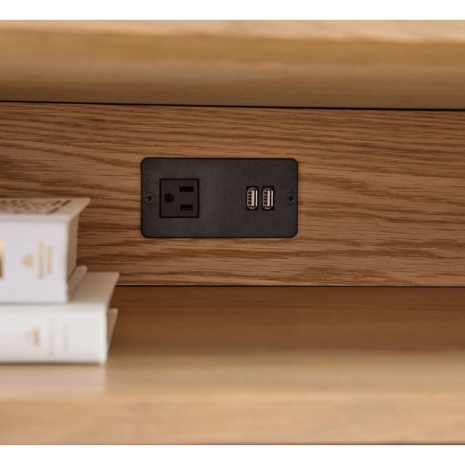 Luxury Modern Cambria 2-Drawer Nightstand European Style for Villa