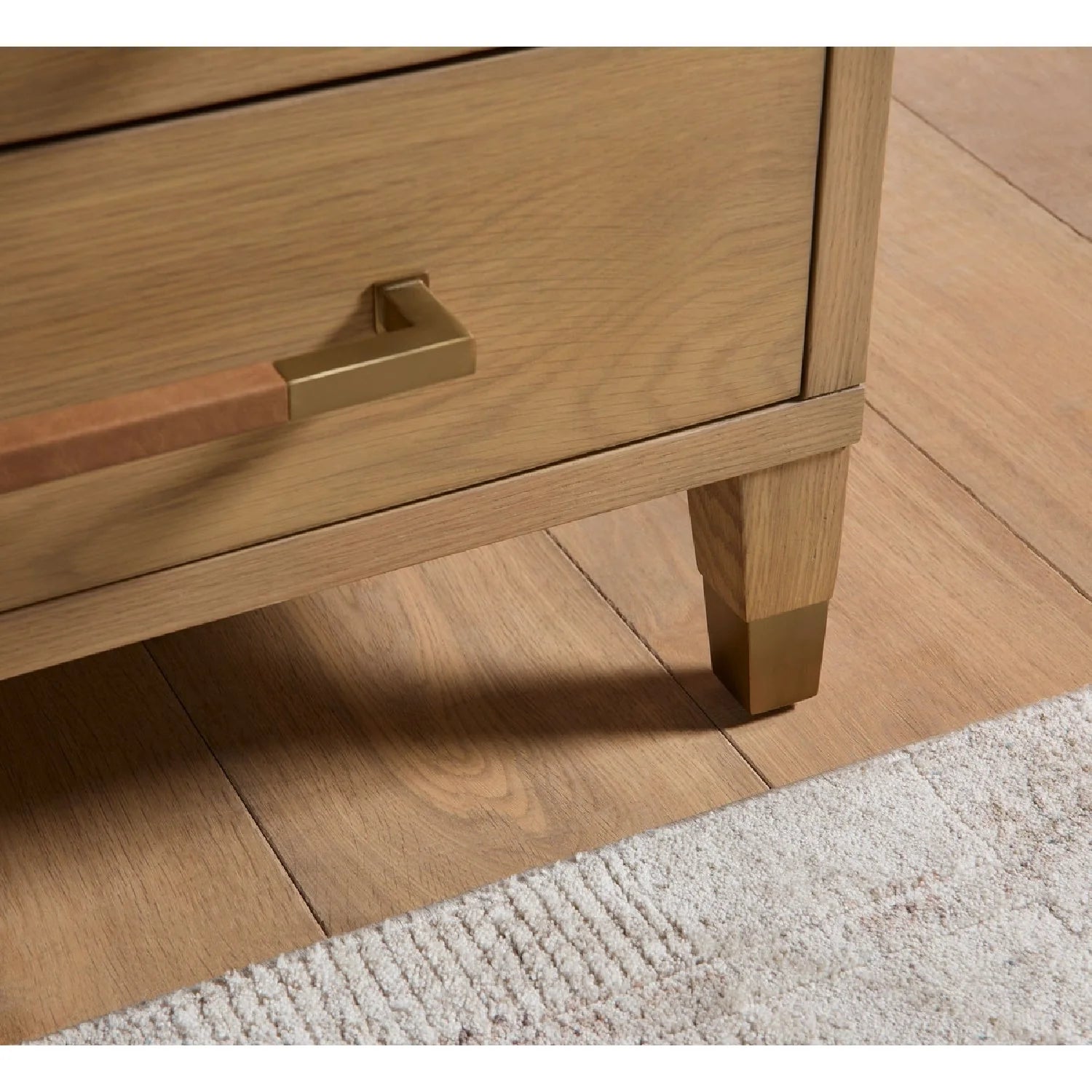 Luxury Modern Cambria 2-Drawer Nightstand European Style for Villa