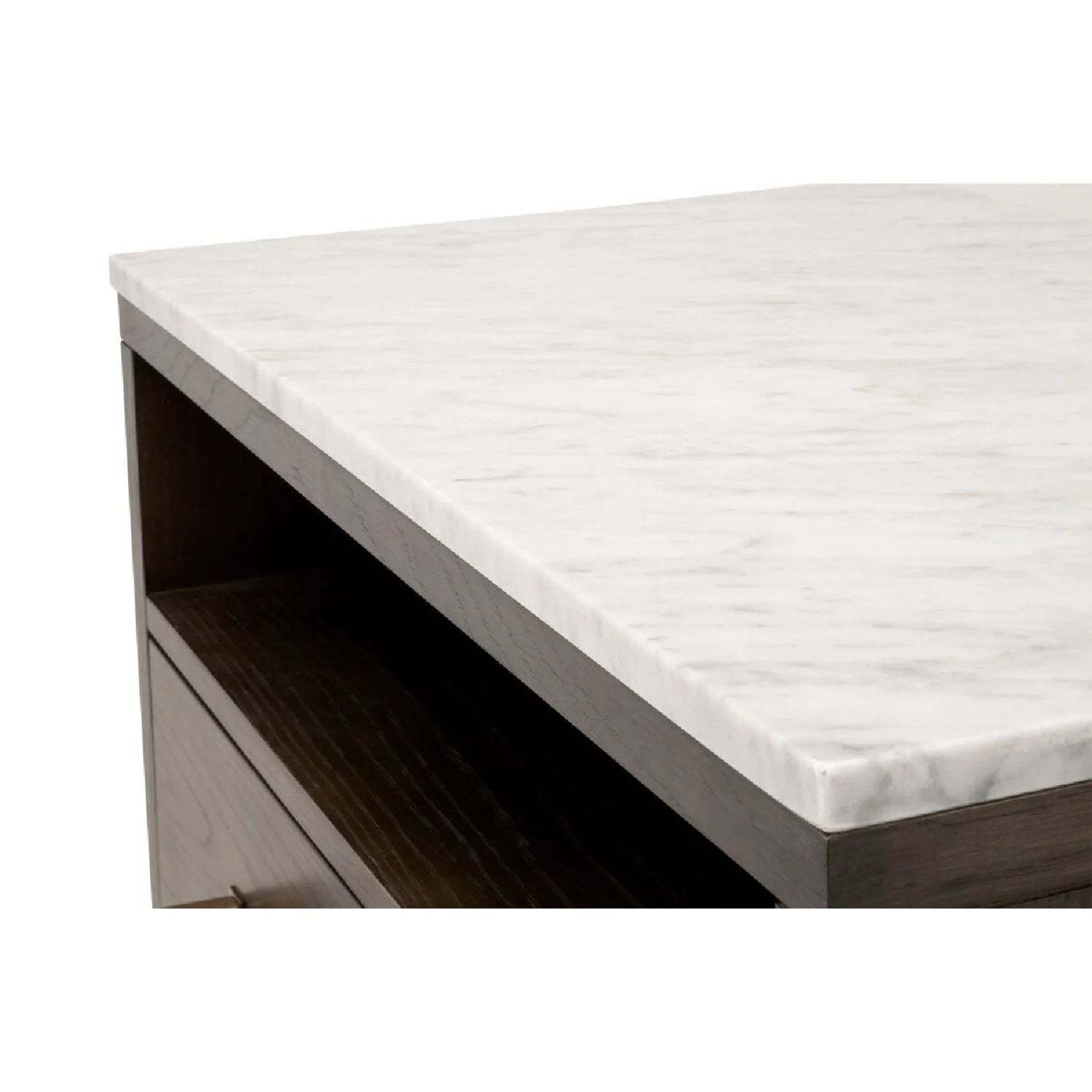 Luxury Modern Cambria 2-Drawer Nightstand European Style for Villa