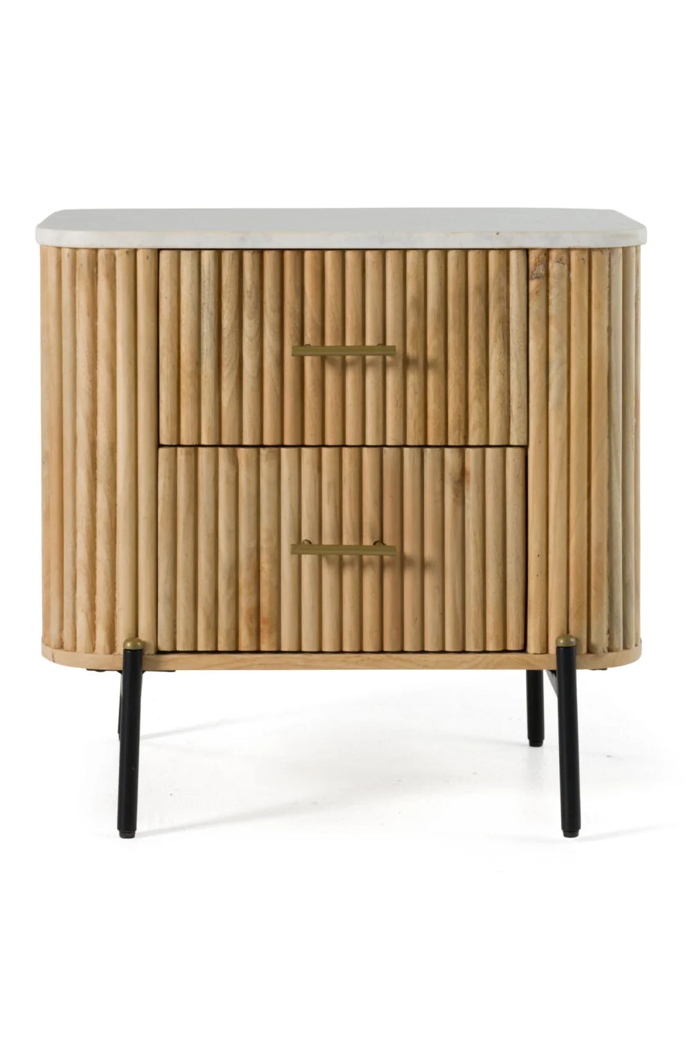 Luxury Modern Cambridge 2-Drawer Nightstand European Style for Villa