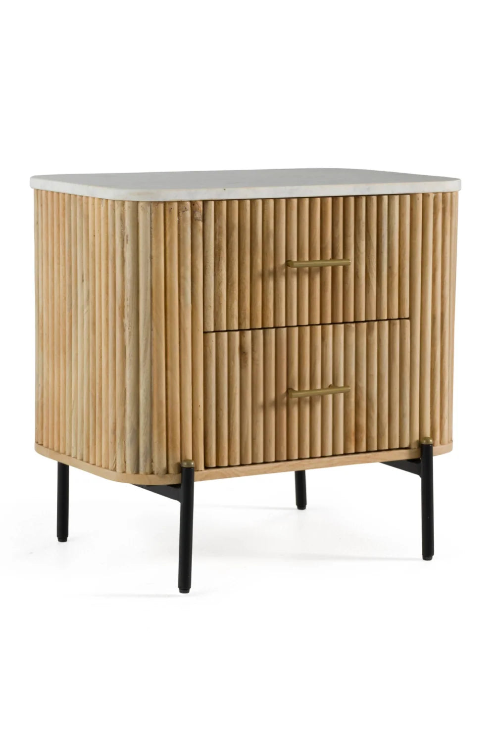 Luxury Modern Cambridge 2-Drawer Nightstand European Style for Villa
