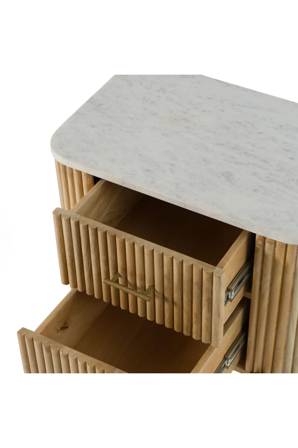 Luxury Modern Cambridge 2-Drawer Nightstand European Style for Villa