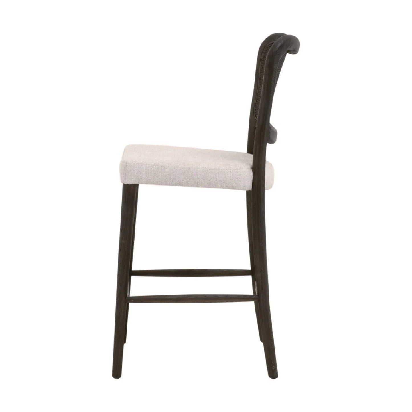 Luxury Modern Cane Back Counter Stool European Style for Villa