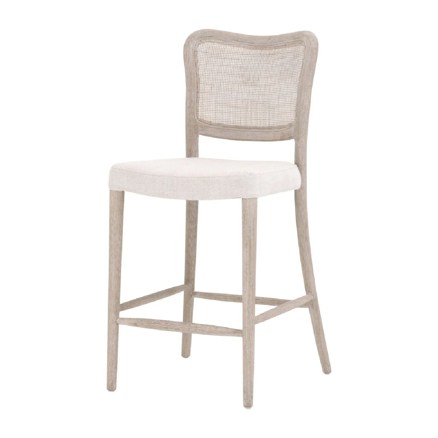 Luxury Modern Cane Back Counter Stool European Style for Villa