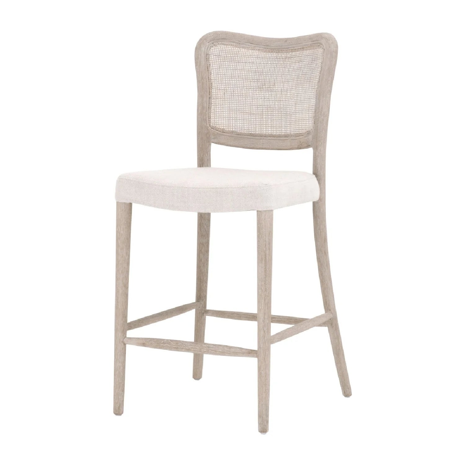 Luxury Modern Cane Back Counter Stool European Style for Villa