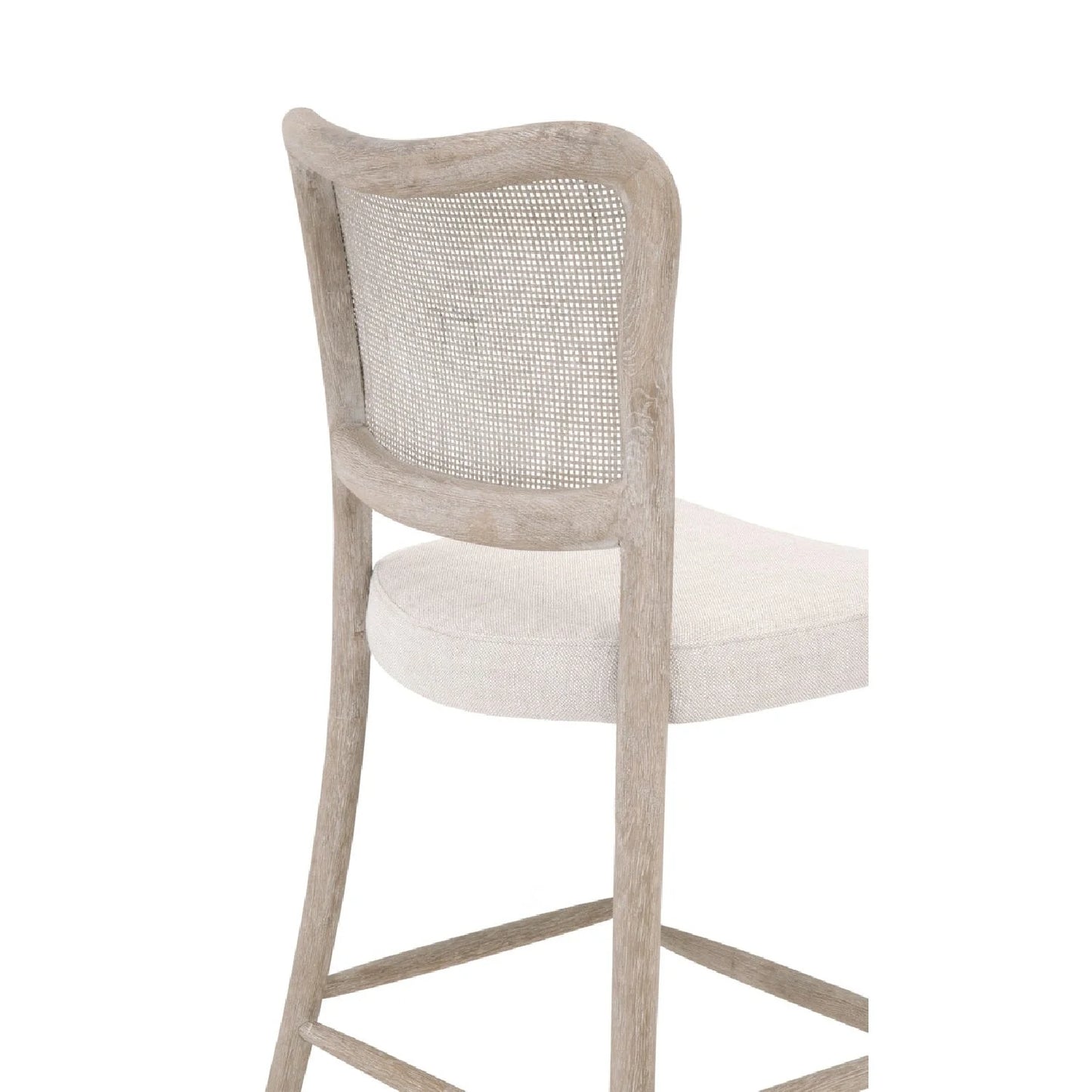 Luxury Modern Cane Back Counter Stool European Style for Villa