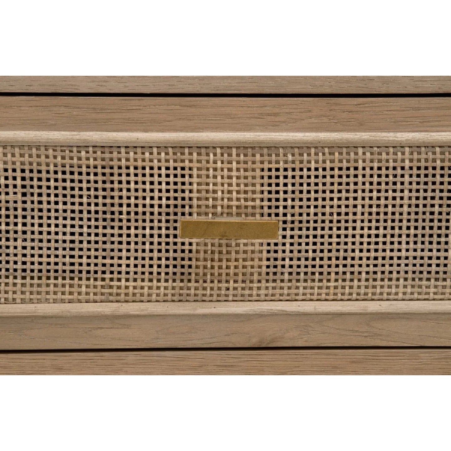 Luxury Modern Cane Oak Wood 2-Door Cabinet European Style for Villa