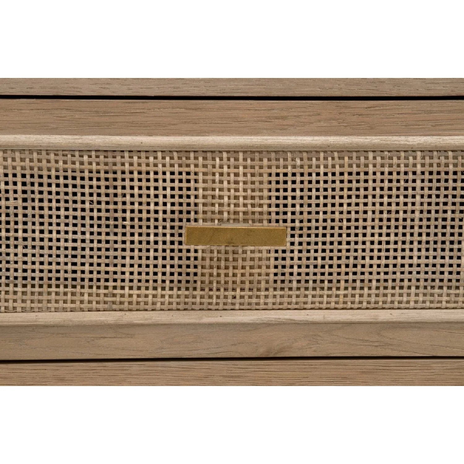 Luxury Modern Cane Oak Wood 2-Door Cabinet European Style for Villa
