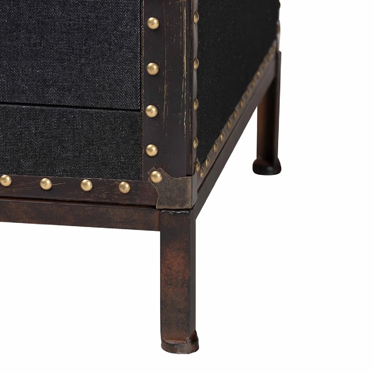 Luxury Modern Canvas Wood 4-Drawer Cabinet European Style for Villa