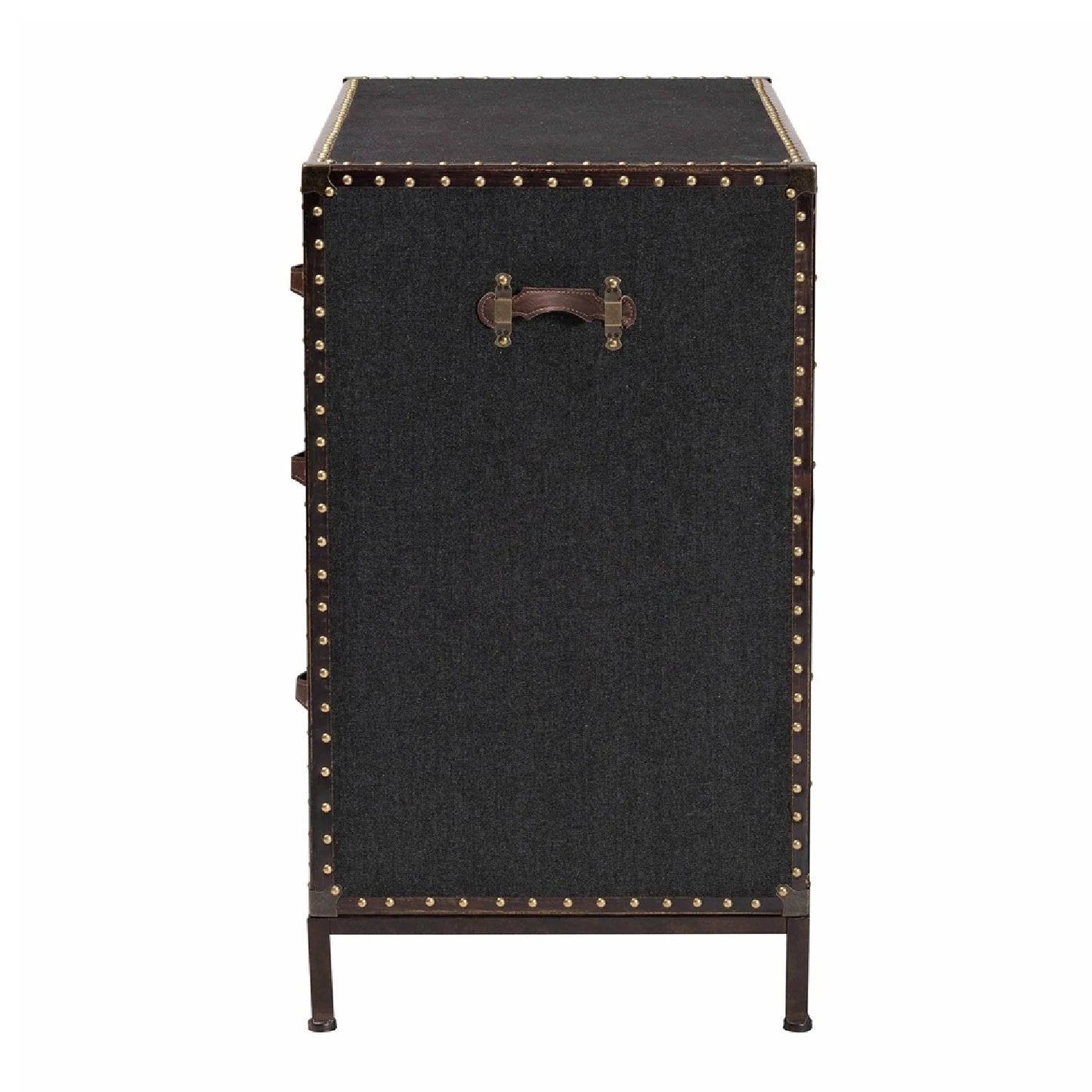Luxury Modern Canvas Wood 4-Drawer Cabinet European Style for Villa